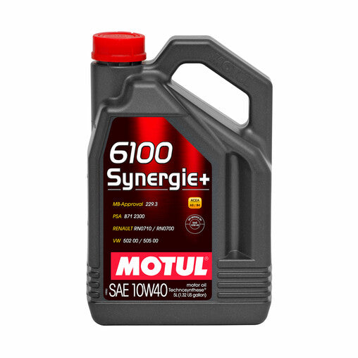 Motul 6100 Synergie+ 10W40 Olio Motore (5L) (Mercedes, Renault, VW, PSA)