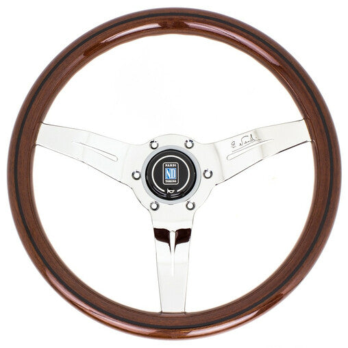 Volante Nardi Deep Corn, Legno, Raggi cromati, 50 mm Dish, Ø33 cm - em-power.it