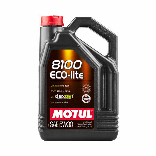 Motul 8100 Eco-Lite Dexos1 5W30 Olio Motore (5L) (GM, Honda, Subaru, Toyota...)