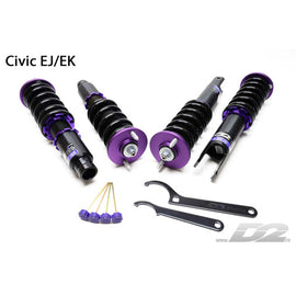 Assetto Regolabile D2 Street Coilover per Honda Civic EJ / EK (96-00)