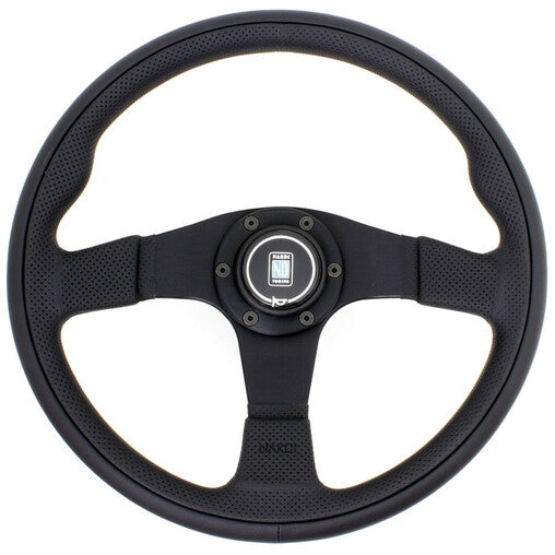 Volante Nardi Twin Linel, Pelle nera, Raggi neri, Ø35 cm - em-power.it