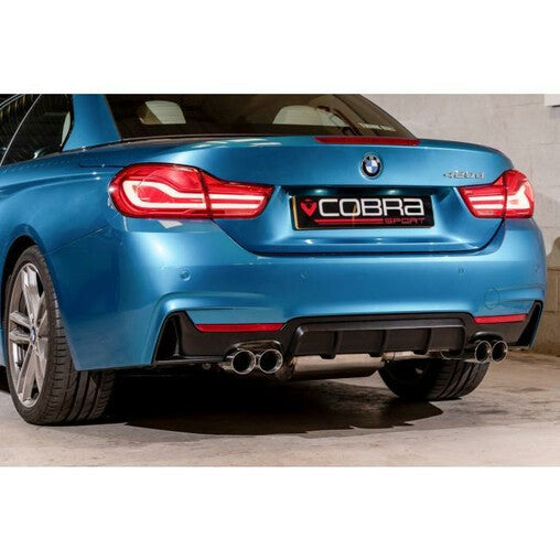 Cobra Sport "M4 Style" Scarico Sportivo con Silenziatore per BMW 420d Serie 4 F32, F33 & Serie 4 F36 (13-20)