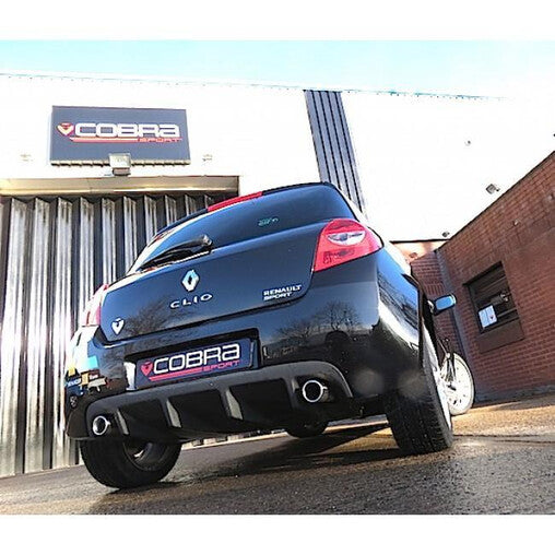 Cobra Sport Scarico Sportivo Cat Back per Renault Clio 3 RS 197 bhp (06-09)