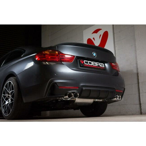 Cobra Sport "M4 Style" Scarico Sportivo con Silenziatore per BMW 435d Serie 4 F32, F33 & Serie 4 F36 (13-20)