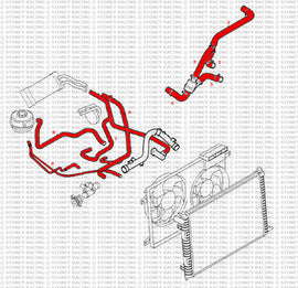 Land Rover Freelander MK1 1.8 Petrol Silicone PRT Coolant Hose Kit