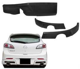 MAZDA 3  - 2 PIECE -  SPLITTER POSTERIORE APRON 2.5 DUAL SCARICO