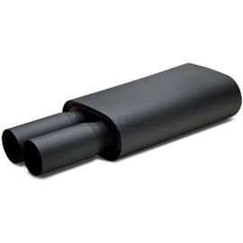 Terminale di Scarico Posteriore Universale Dual Tip Nera acciaio