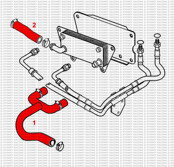 MG TF 160 / VVC Kit tubi silicone raffreddamento olio e coolant