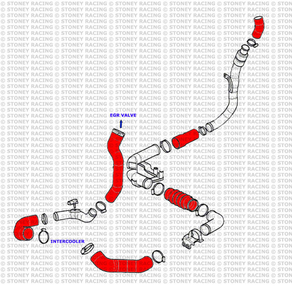 Ford Mondeo MK3 TDCi 2.0/2.2 Kit tubi silicone Intercooler
