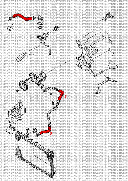 Mazda Mx5 MK1 NA 1.6 Kit tubi silicone radiatore