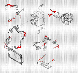 Mazda Mx5 MK1 NA 1.6 Kit tubi silicone Coolant & Breather