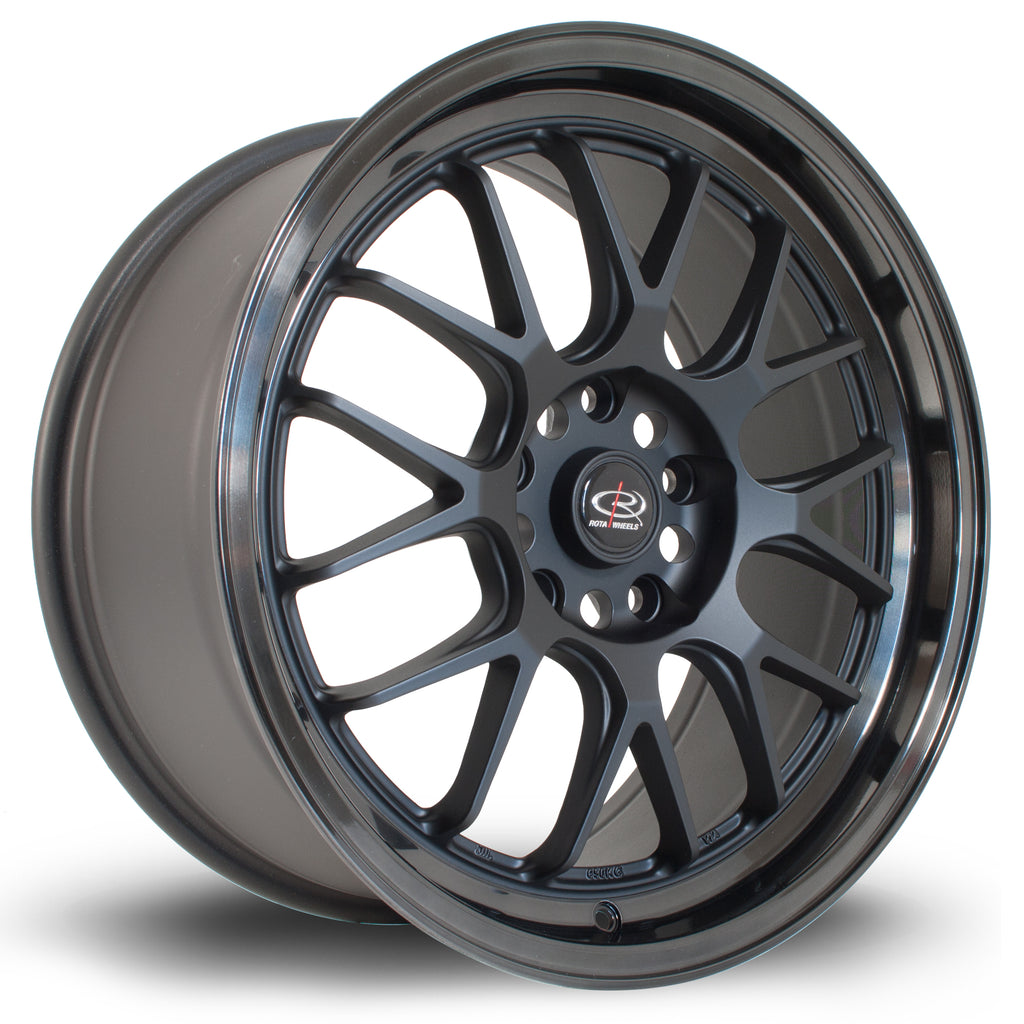 Cerchio in Lega Rota MXR 18x8.5 5x120 ET45 Flat Black Gloss Black Lip