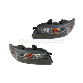 DEPO Front Fari Anteriori Interno Nero Lente Trasparente Honda Accord CL CN