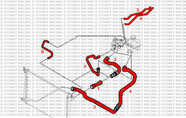 MINI One/Cooper MK2 Kit tubi silicone coolant