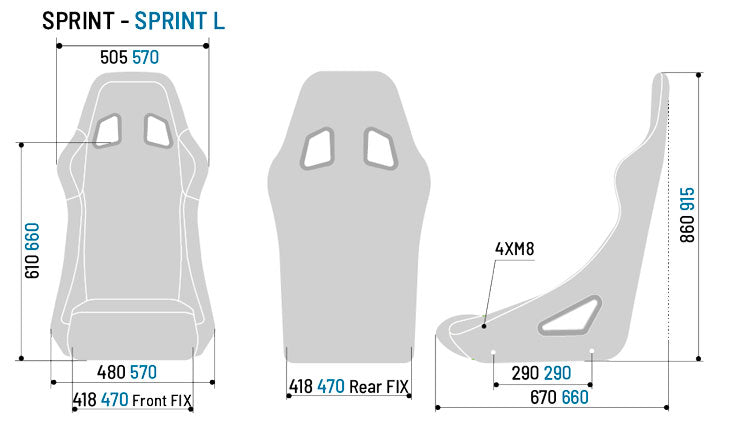 Sparco Sprint L Sedile avvolgente Black FIA