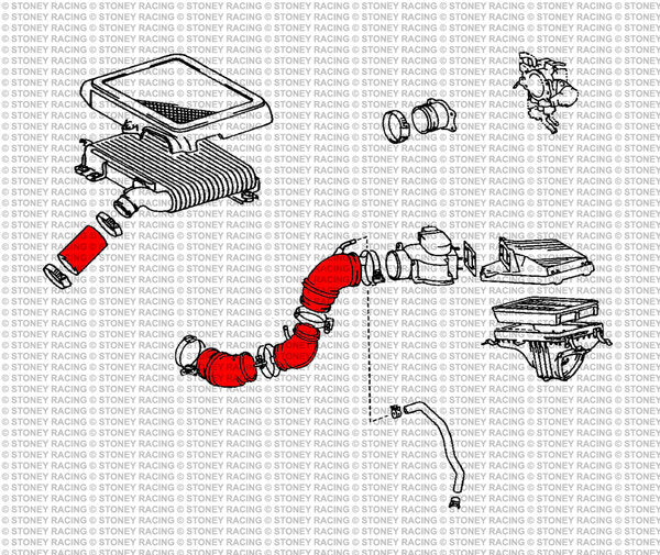 Toyota Celica GT4 ST185 Kit tubi silicone Air intake