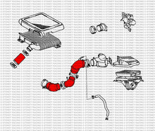 Carica l&#39;immagine nel visualizzatore di Gallery, Toyota Celica GT4 ST185 Kit tubi silicone Air intake