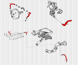 Toyota Celica GT4 ST185 Kit tubi silicone Breather/Vacuum