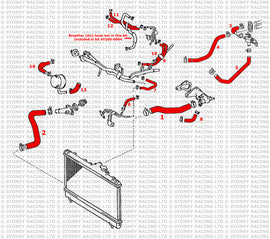 Toyota Celica GT4 ST205 Kit tubi silicone coolant