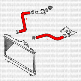 Toyota Celica GT 2.0 ST202 Kit tubi silicone radiatore