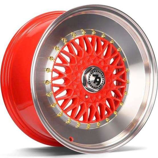 Cerchio in Lega 79WHEELS SV-F 17x8 ET30 5x112/5x114 RED POLISHED LIP