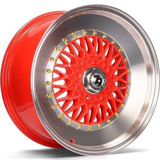 Cerchio in Lega 79WHEELS SV-F 16x7 ET30 4x100/4x114 RED POLISHED LIP