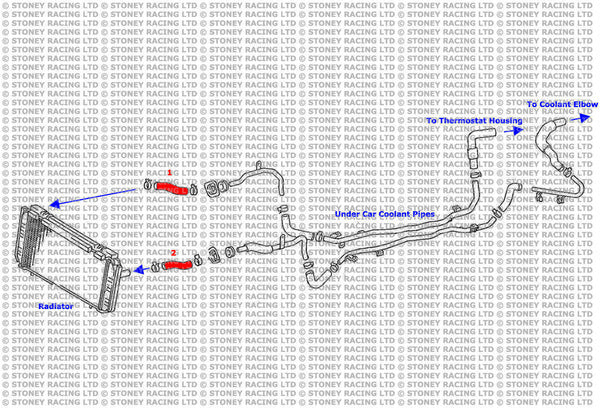 Toyota MR2 SW20 Turbo & NA Rev1-5 Kit tubi silicone radiatore