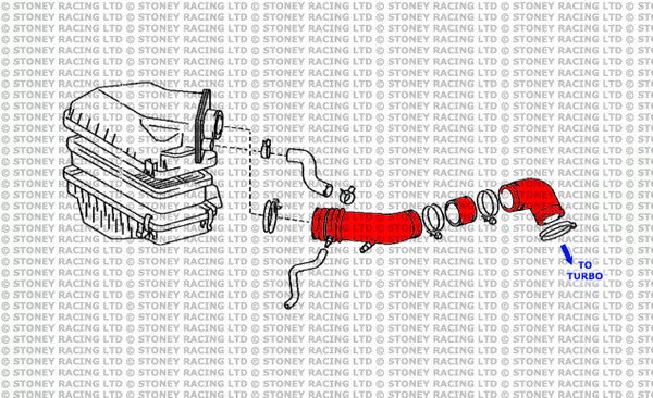 Toyota MR2 SW20 Turbo Rev3-5 Kit tubi silicone Air intake