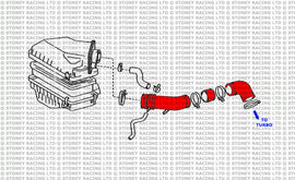 Toyota MR2 SW20 Turbo Rev3-5 Kit tubi silicone Air intake