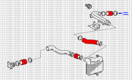 Toyota MR2 SW20 Turbo Rev3-5 Kit tubi silicone Intercooler