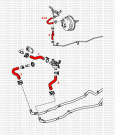 Toyota MR2 SW20 LHD Turbo & NA Kit tubi silicone impianto frenante