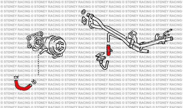 Toyota MR2 SW20 Turbo Rev1-2 / Celica GT4 ST185 Kit tubi silicone raffreddamento olio "Hose From Hell"