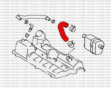 Carica l&#39;immagine nel visualizzatore di Gallery, Toyota MR2 SW20 Turbo Rev3-5 Silicone Cam Cover to Catch Can Breather Hose