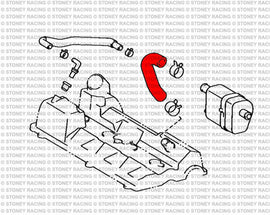 Toyota MR2 SW20 Turbo Rev3-5 Silicone Cam Cover to Catch Can Breather Hose