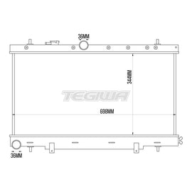 TEGIWA RADIATORE RACING ALLUMINIO SUBARU IMPREZA GDB - em-power.it