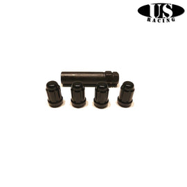 US-Racing OEM Tuner Dadi Ruote Round Conical Type M12x1.50 Black (Universal) - em-power.it