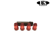 US-Racing OEM Tuner Wheel Nuts Round Conical Type M12x1.50 Red (Universal)