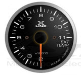 X-Line Manometro Smoke Bianco LED Temperatura Collettori di scarico - em-power.it
