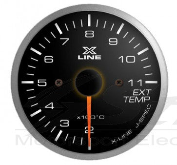 X-Line Manometro Smoke Bianco LED Temperatura Collettori di scarico - em-power.it