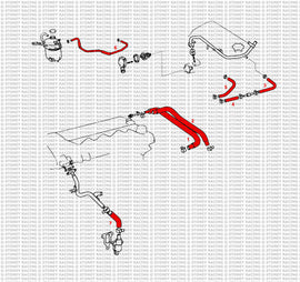 Toyota MR2  MR-S ZZW30 Roadster Silicone 2ZZ-GE Conversion Extension Hose Kit